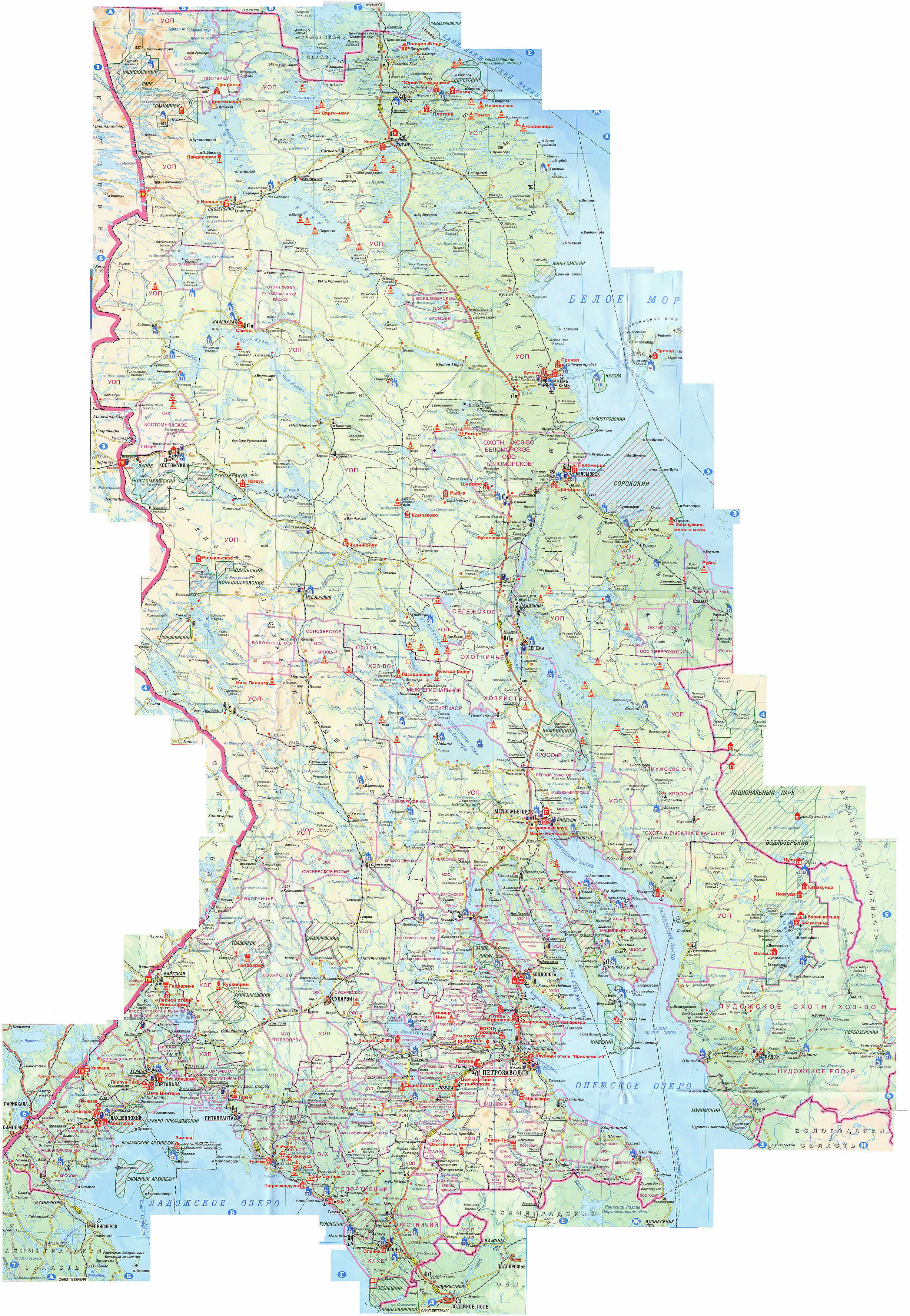 Тип региона карта республика карелия мурманская область. Республика Карелия на карте. Карелия карта подробная. Республика Карелия карта подробная. Карта автодорог Карелии подробная.