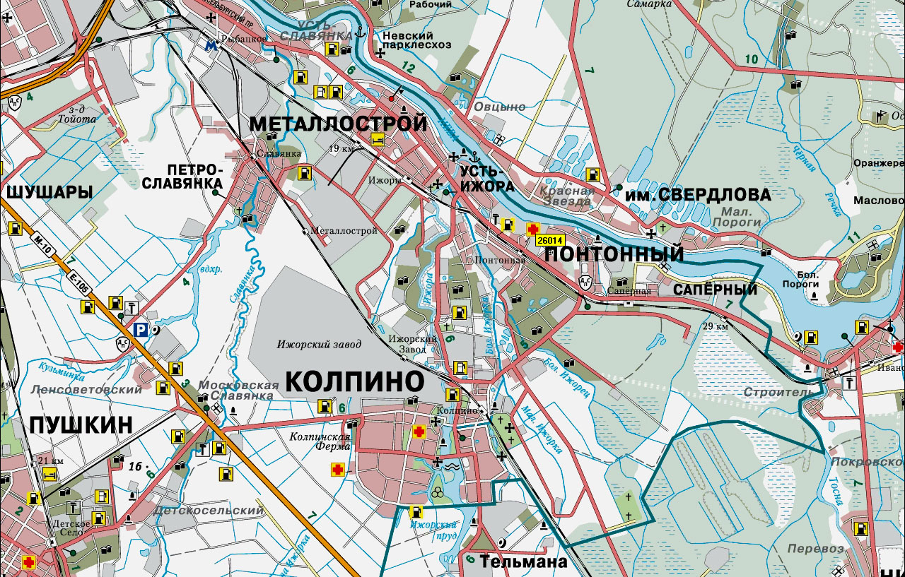 Карта поселок имени свердлова ленинградская область