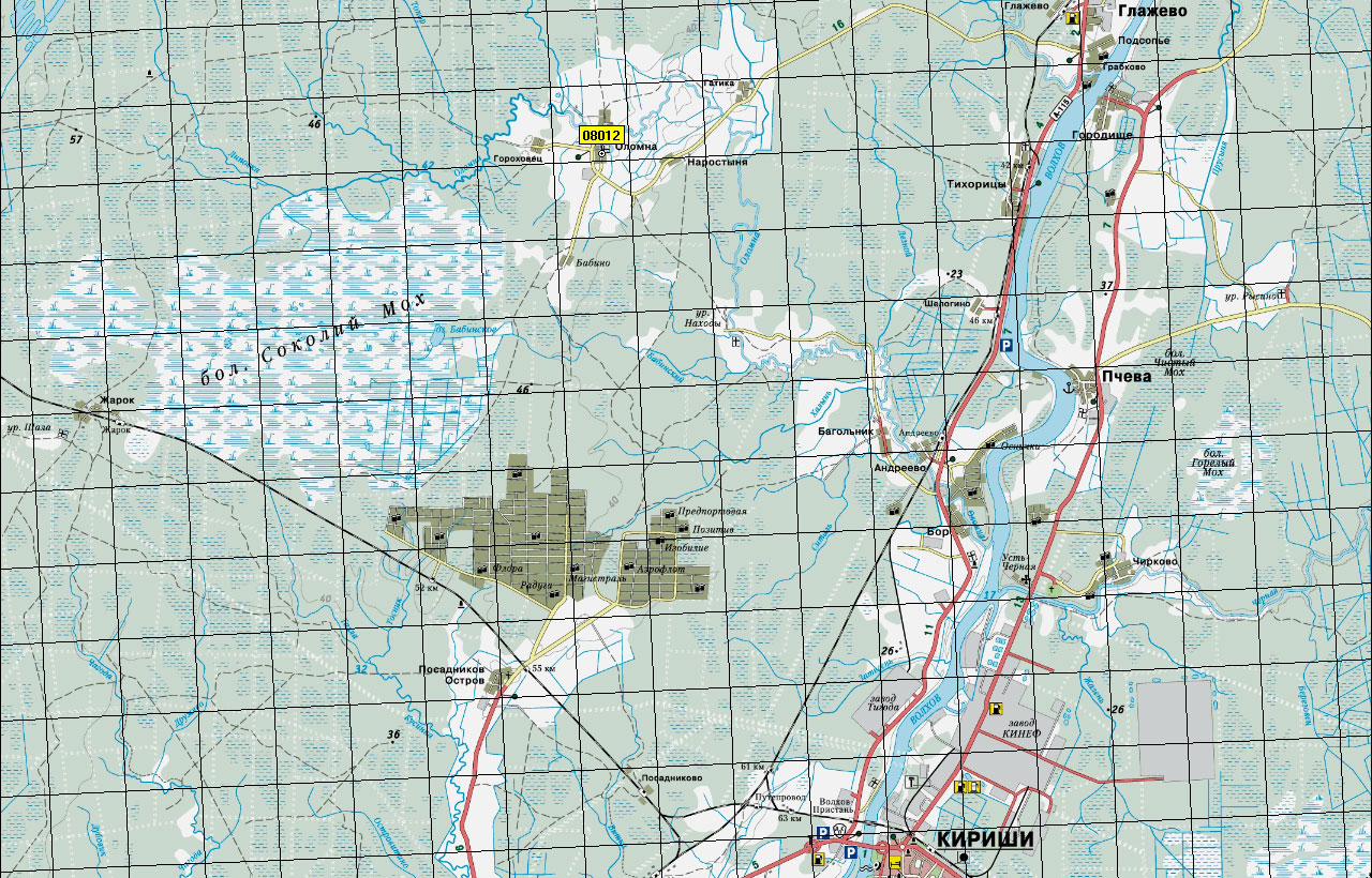 Карта киришский район подробная с деревнями