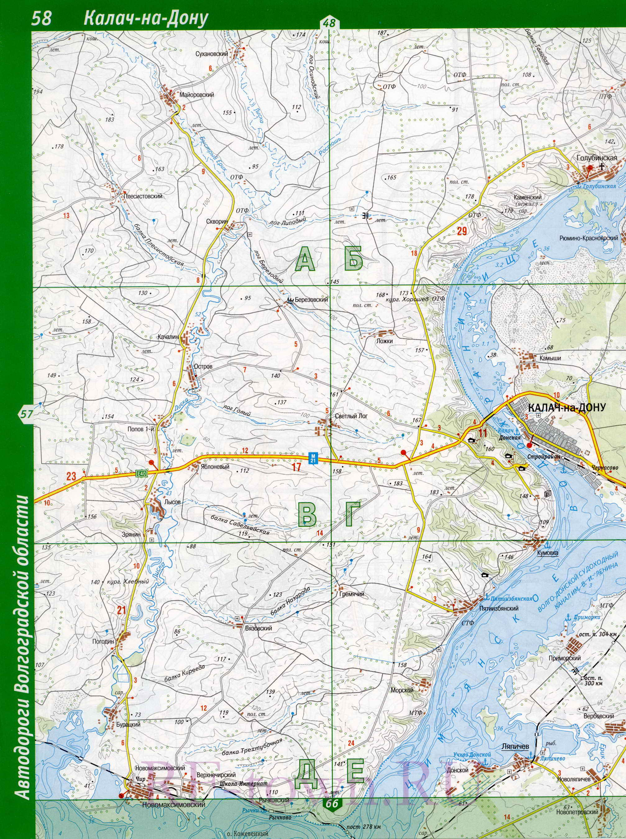 Карта калач на дону волгоградской области