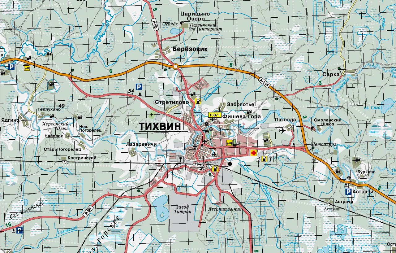 Карта тихвинского района подробная