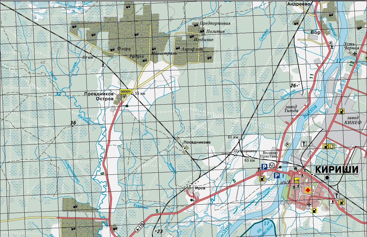 Карта посадников остров киришский район