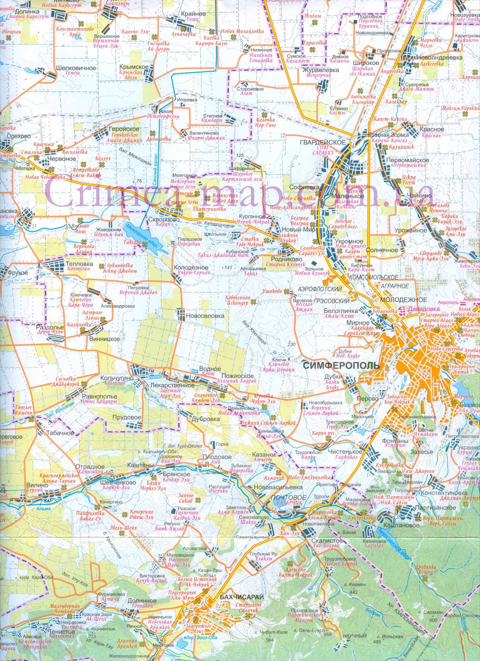 Населенный пункт симферополь. Карта Симферопольского района подробная. Карта Симферопольского района с селами подробная. Карта Симферополя и Симферопольского района. Карта Симферопольского района.