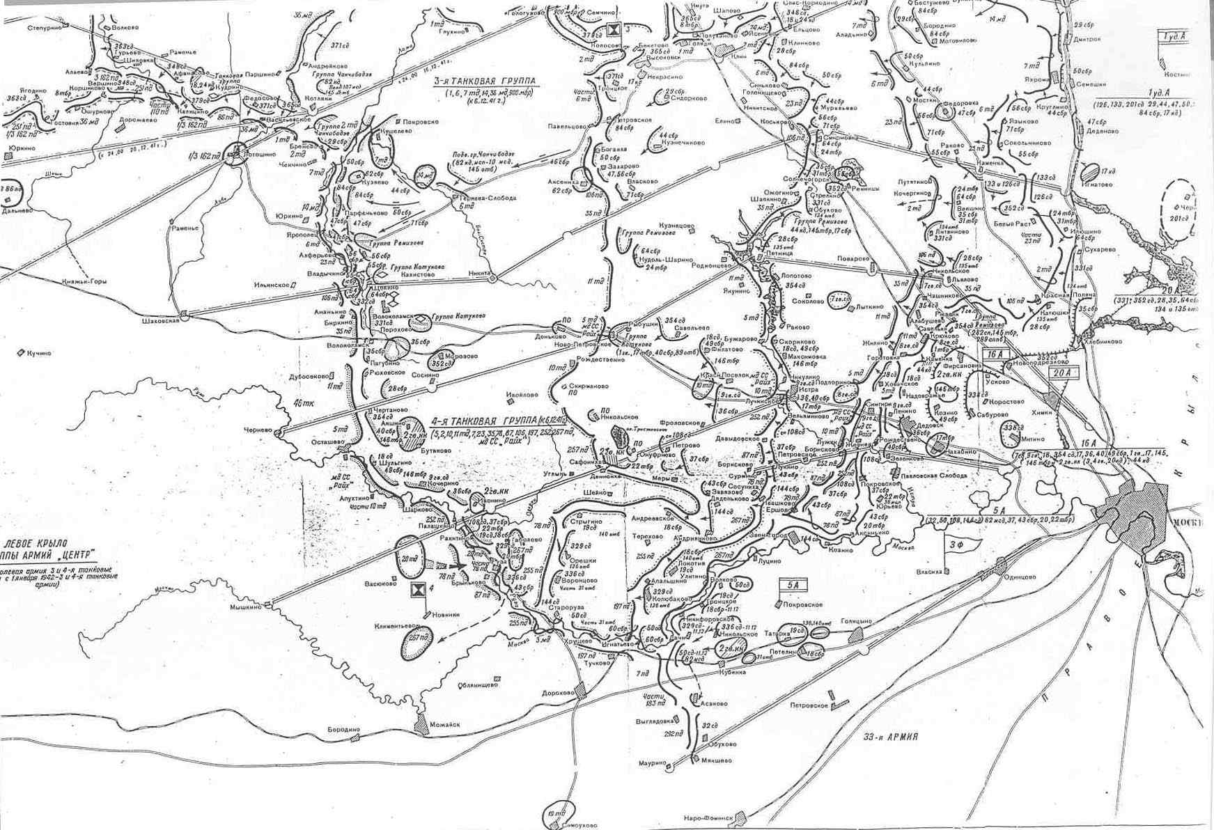 Клинско солнечногорская оборонительная операция 1941 карта